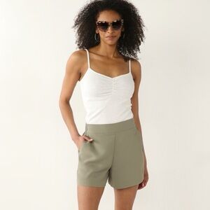 Nine West “Soft Shorts” - Olive Green - Size Large - NWT new with tags